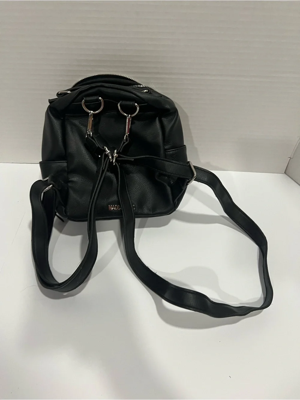 Madden NYC Black Sequin Accent Mini Backpack - Women